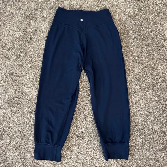 Lululemon Womens Size 6 Align Jogger Crop True Navy Yoga Walking Weekender 23" - Picture 2 of 5